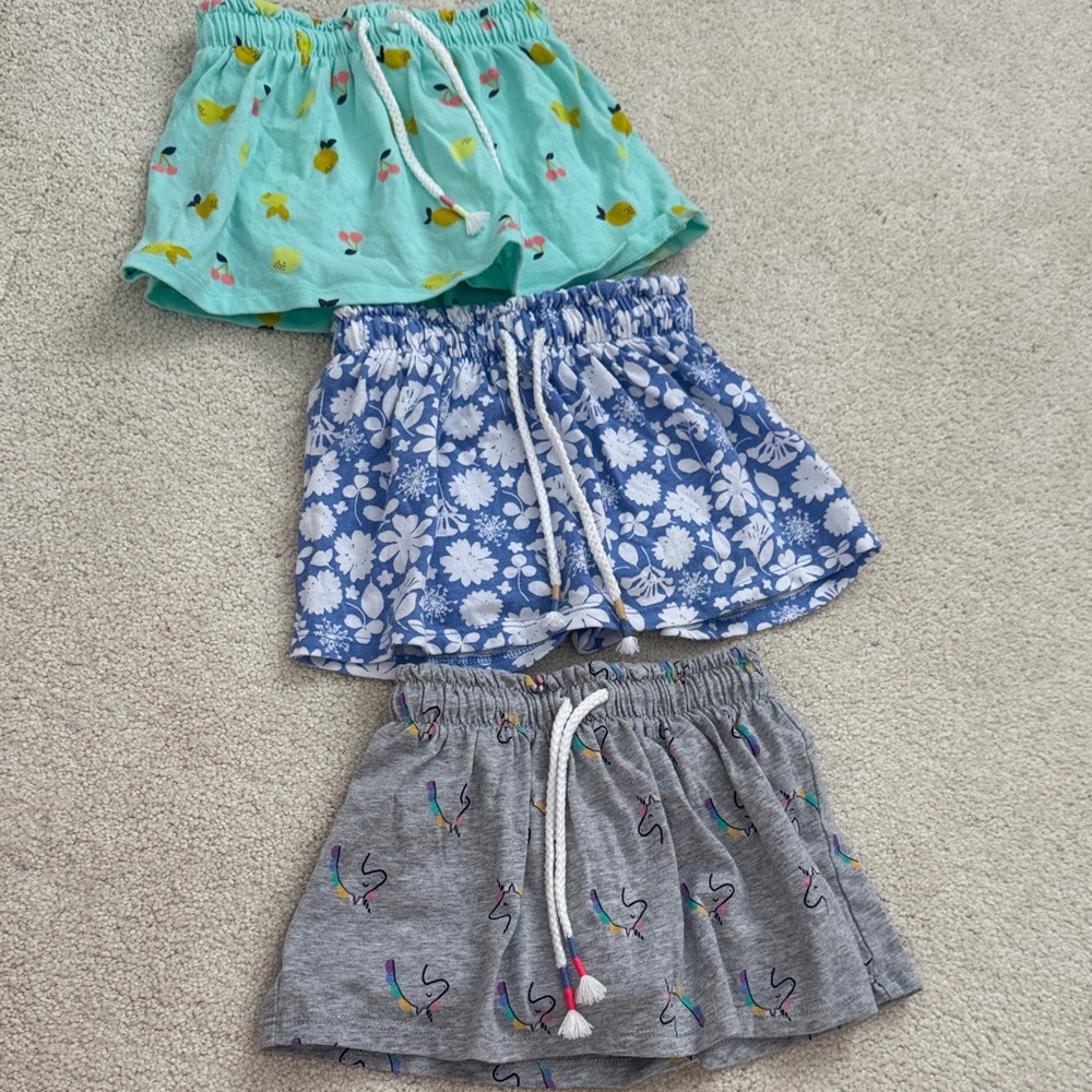 Cat & Jack Kids' Skorts- Green, Blue, and Gray